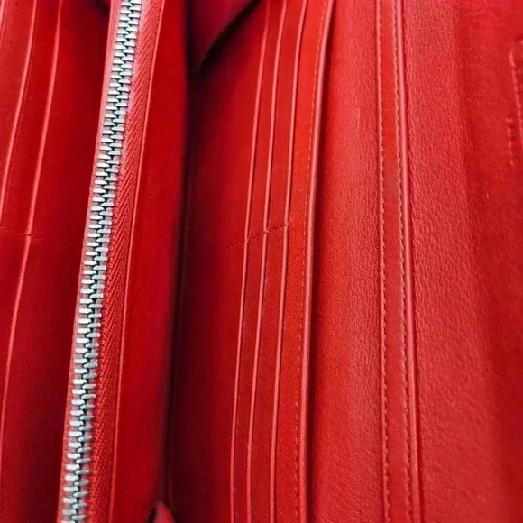 Dior Rendezvous Red Leather Wallet-On-Chain - Picture 11 of 16